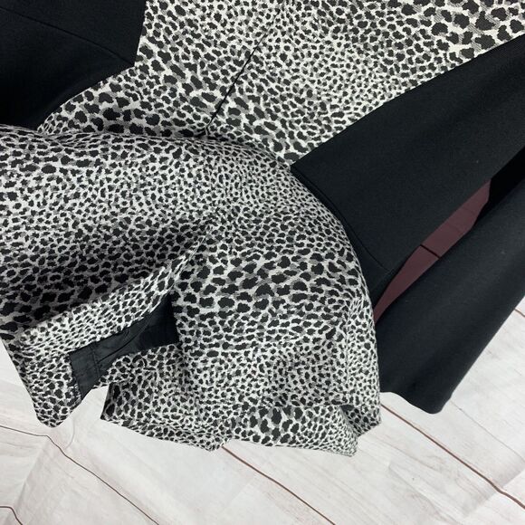 Muse dress Formal colorblock animal print 8 medium M zip black bodycon Career - Picture 14 of 16